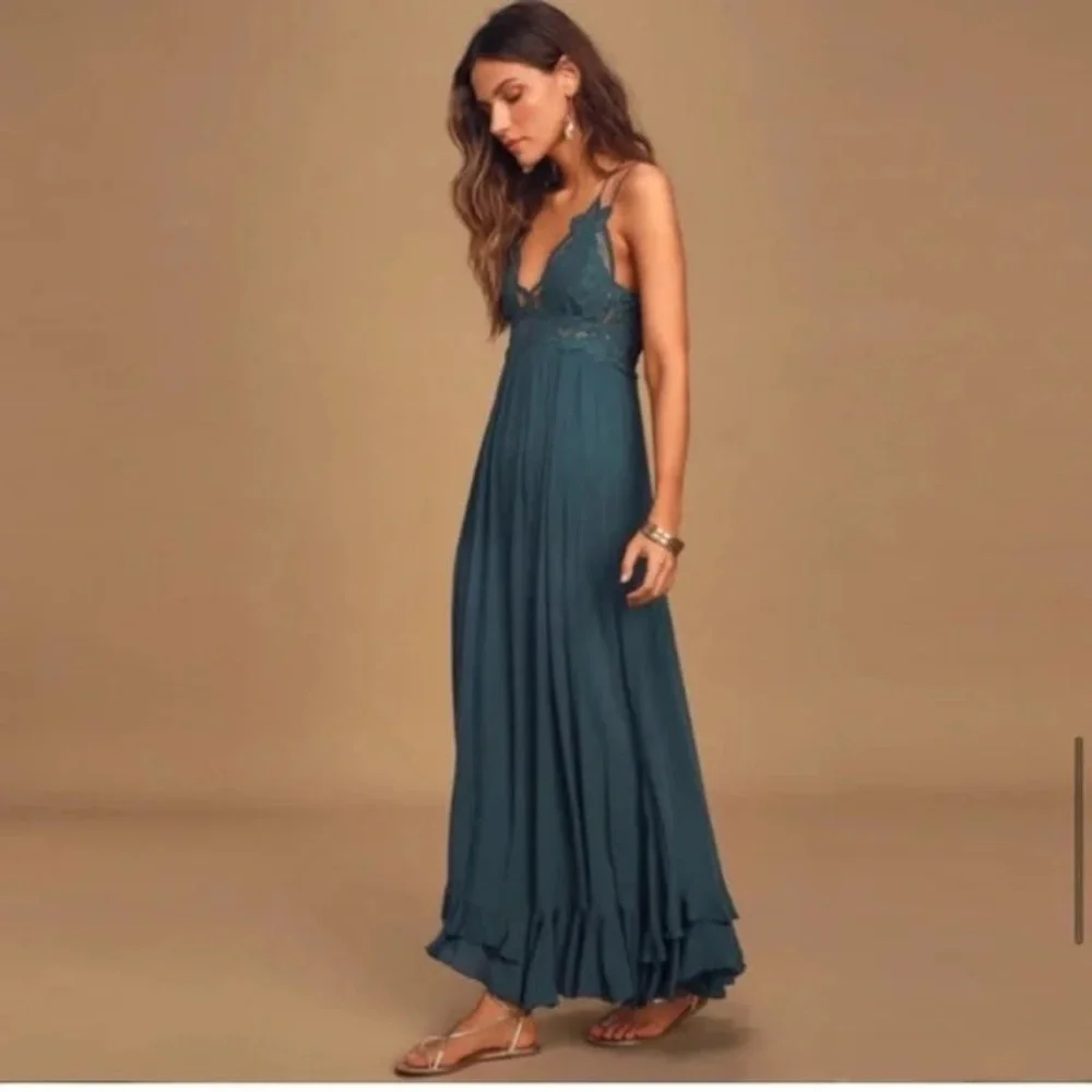 Free People Adella Maxi Slip Dress size medium